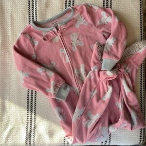 Carters pink pajamas with mouse print. Size 24 months